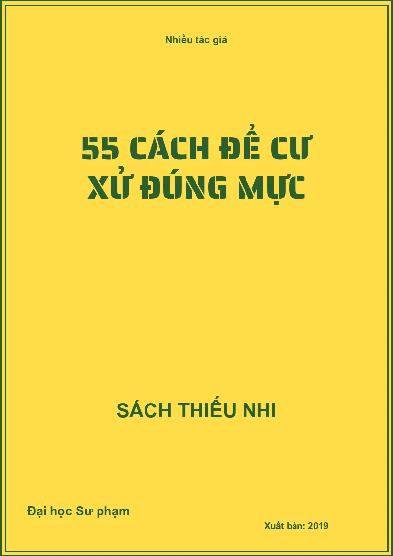 55 cách để cư xử đúng mực