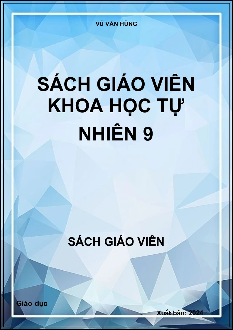 Sách giáo viên Khoa học tự nhiên 9