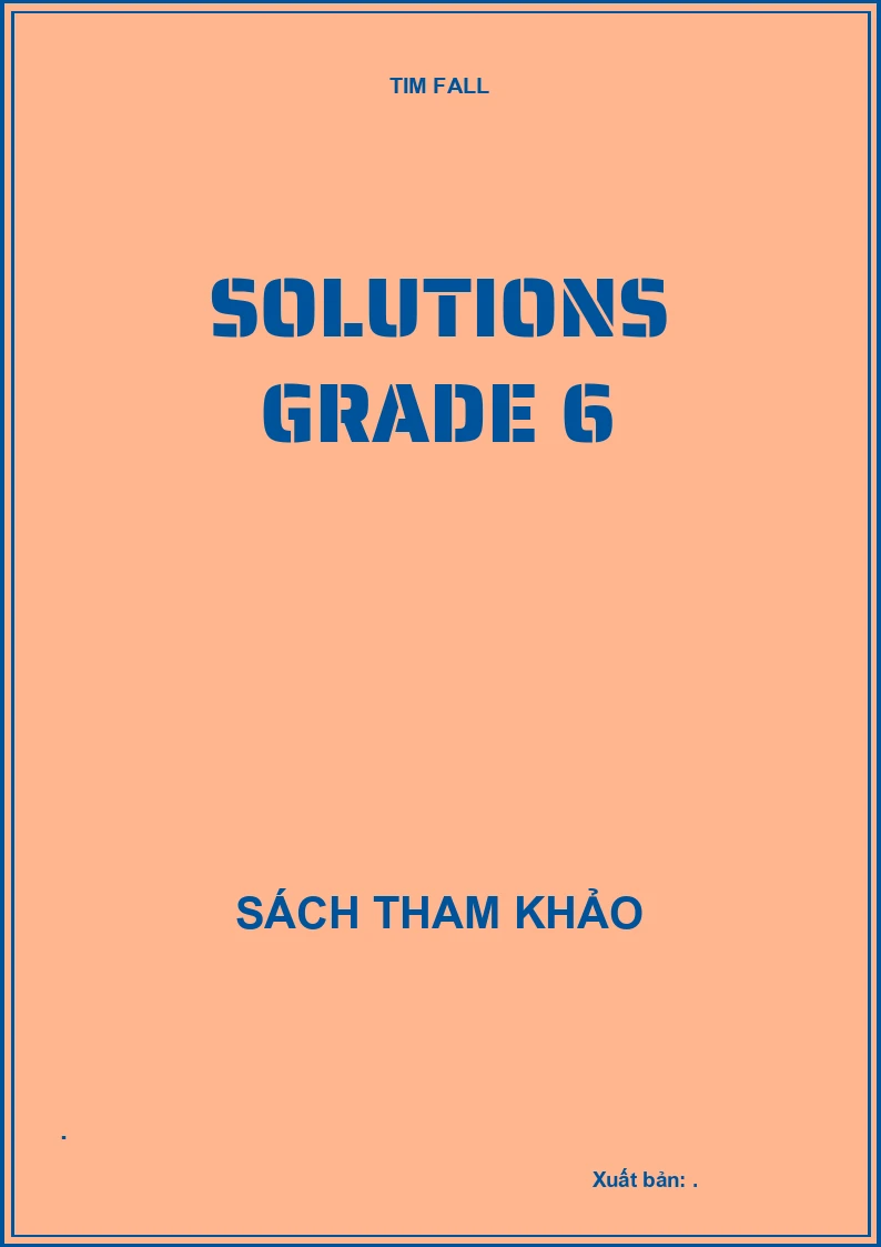 Solutions Grade 6
