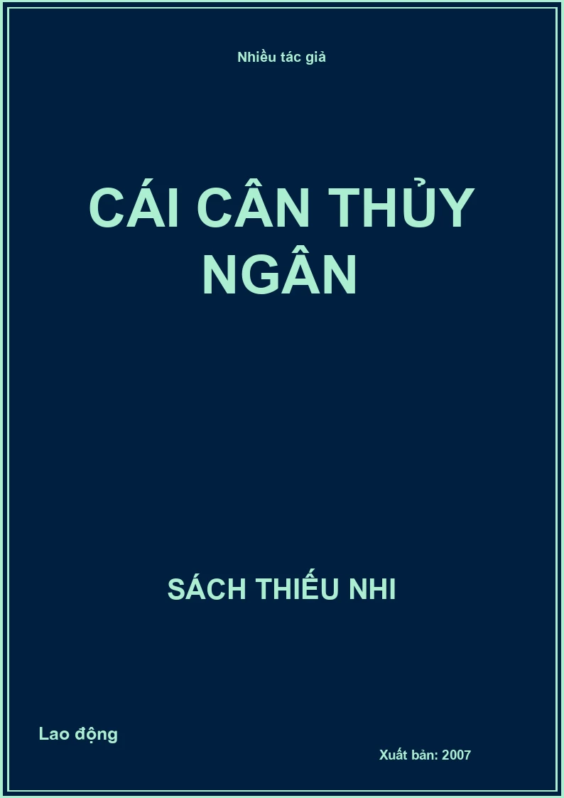 Cái cân thủy ngân