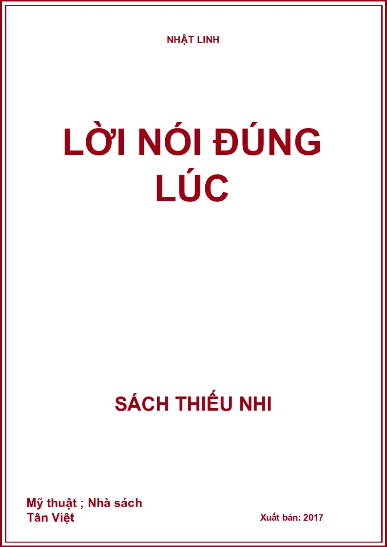 Lời nói đúng lúc