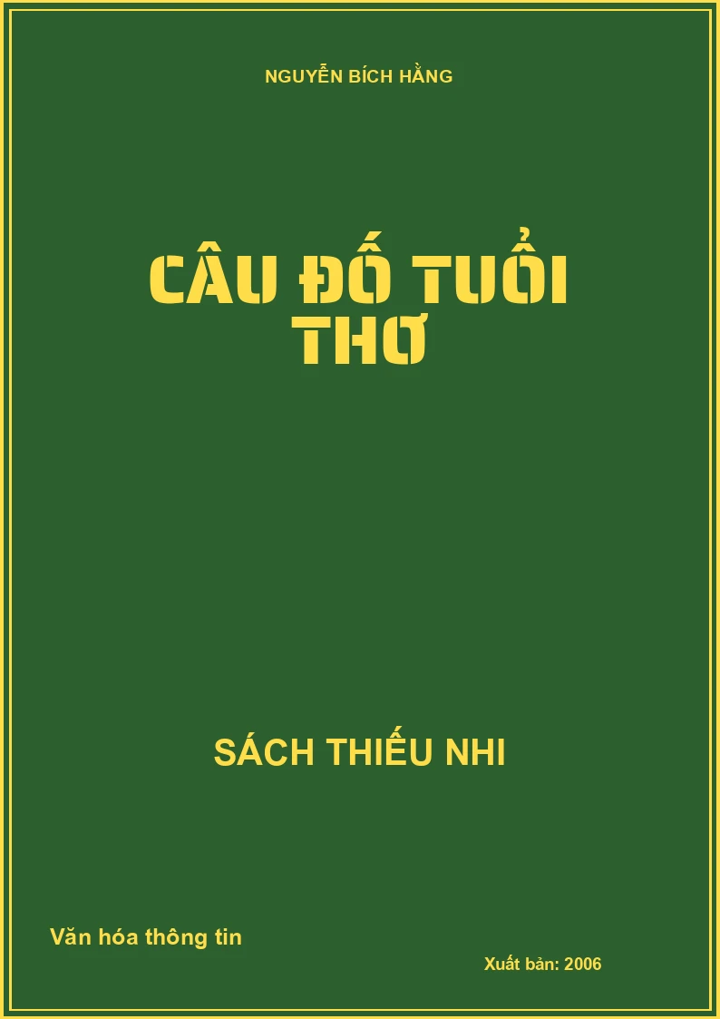 Câu đố tuổi thơ