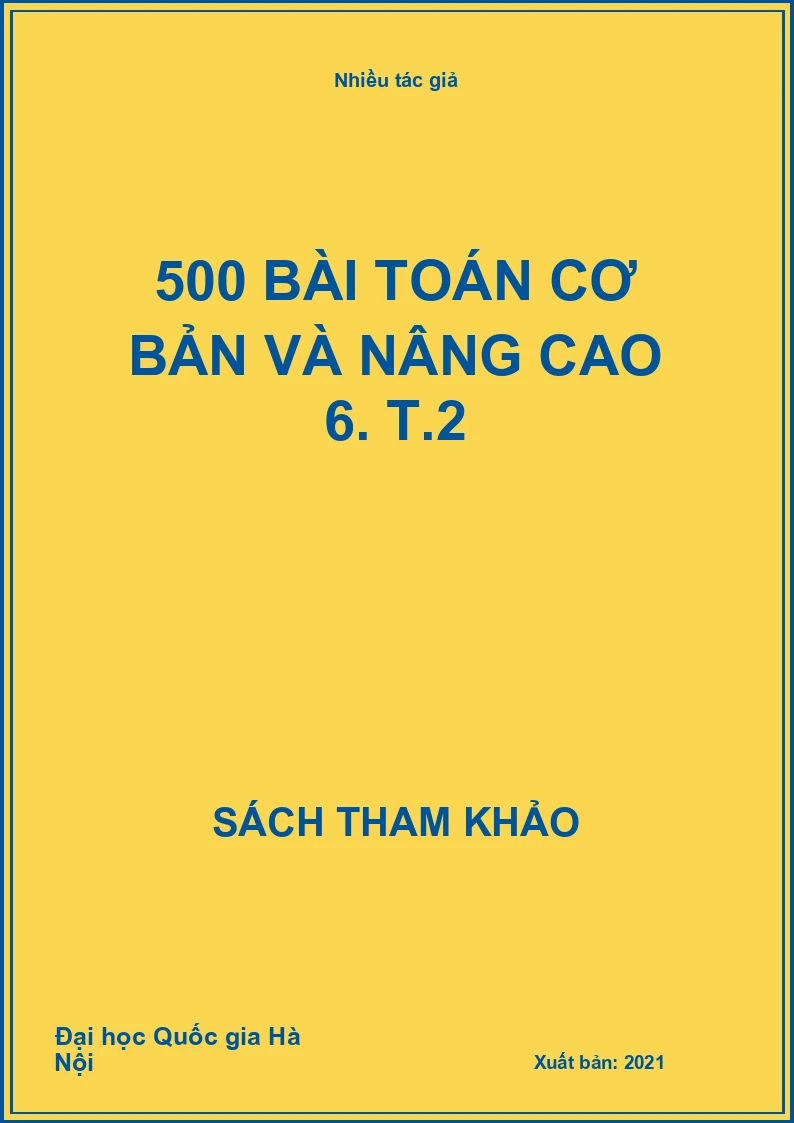 500 bài toán cơ bản và nâng cao 6. T.2
