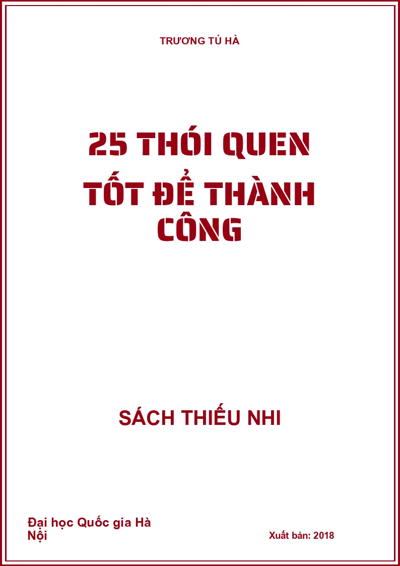 25 thói quen tốt để thành công