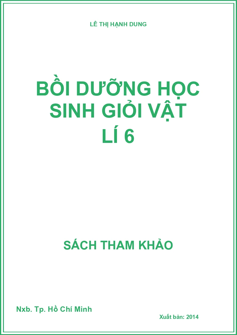 Bồi dưỡng học sinh giỏi vật lí 6