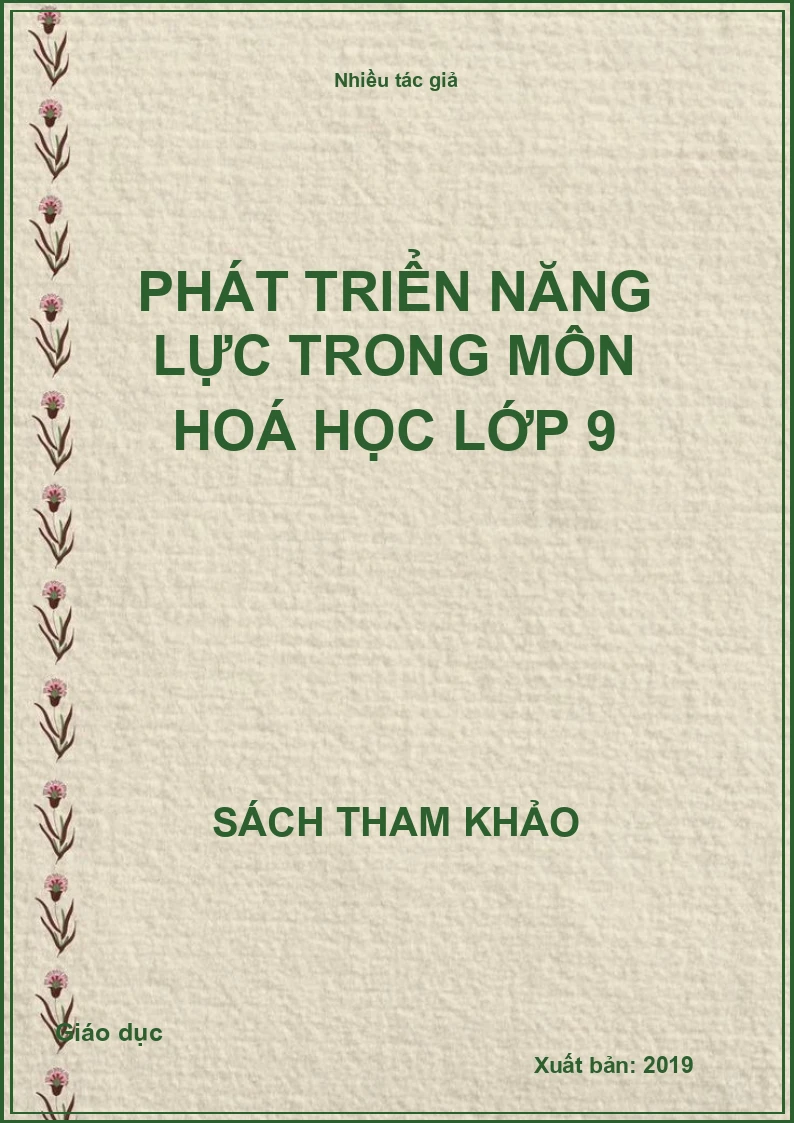 Phát triển năng lực trong môn Hoá học lớp 9