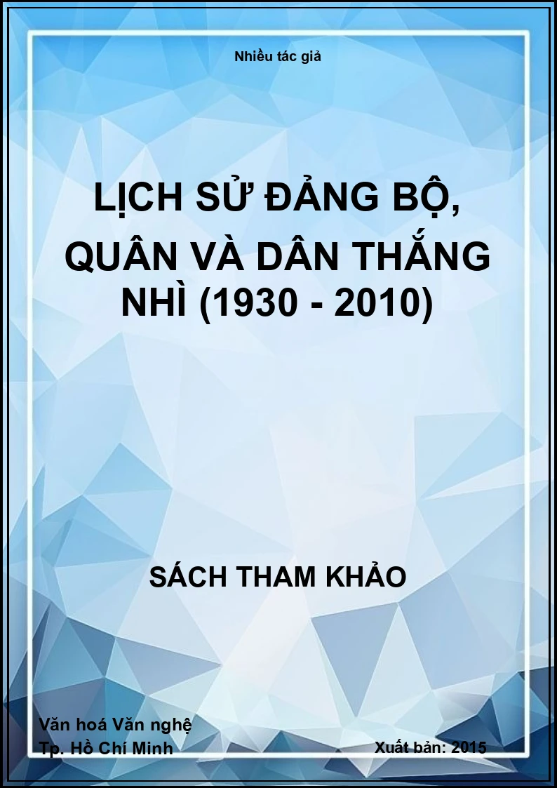 Lịch sử Đảng bộ, quân và dân Thắng Nhì (1930 - 2010)