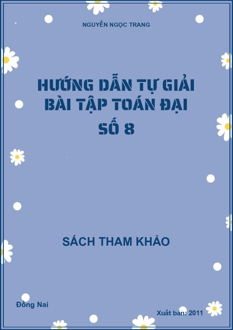 Hướng dẫn tự giải bài tập toán đại số 8