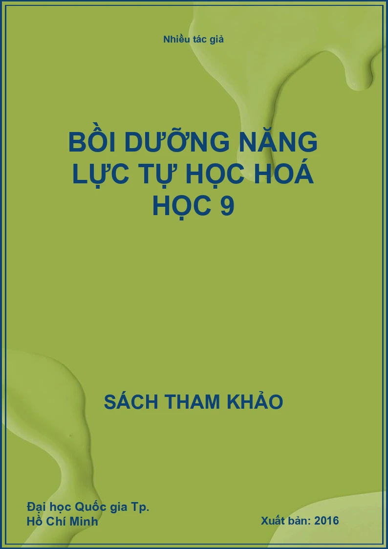 Bồi dưỡng năng lực tự học hoá học 9