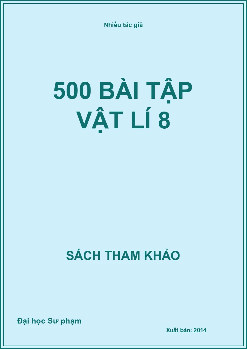 500 bài tập vật lí 8