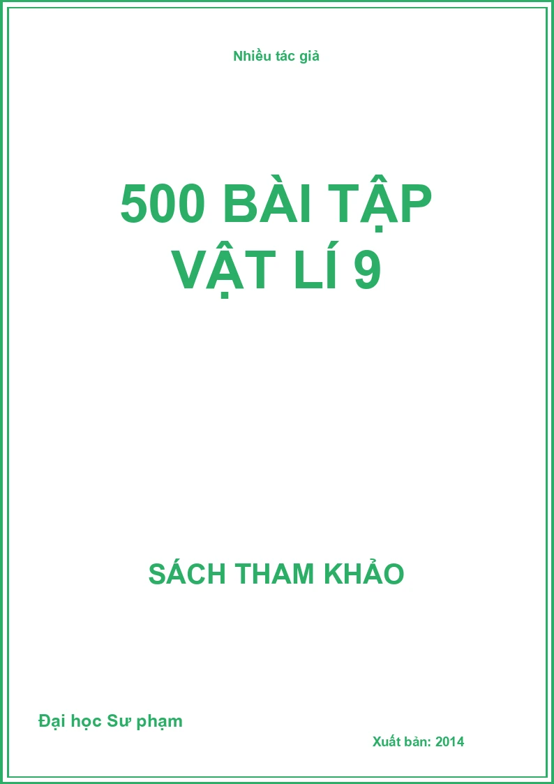 500 bài tập vật lí 9
