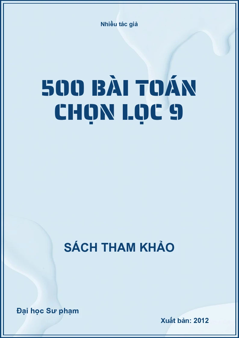 500 bài toán chọn lọc 9