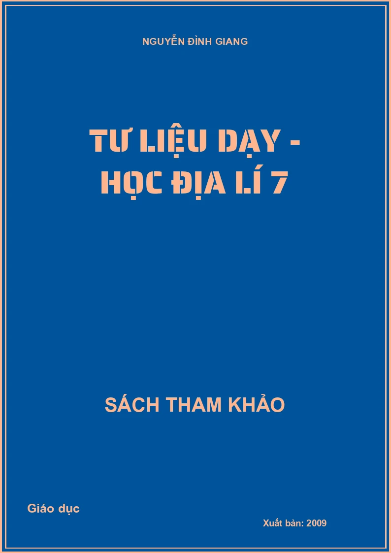 Tư liệu dạy - học địa lí 7