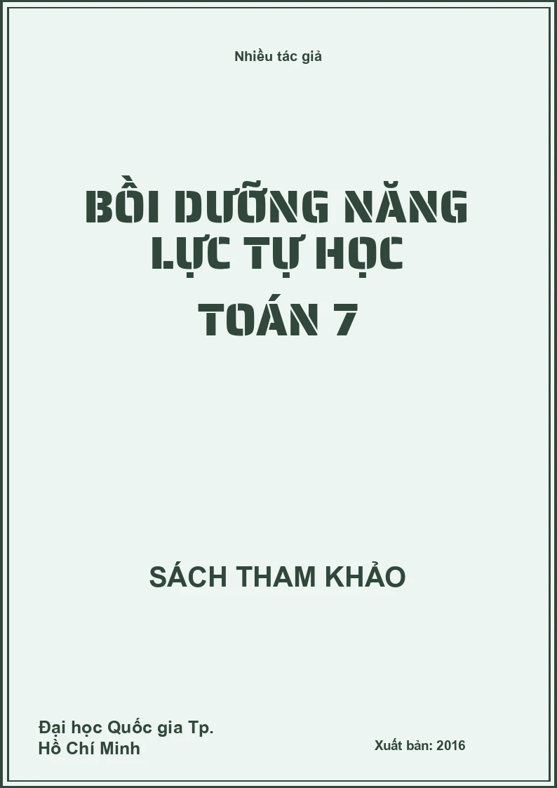 Bồi dưỡng năng lực tự học Toán 7