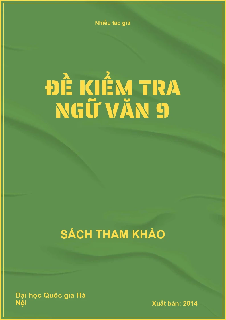 Đề kiểm tra ngữ văn 9