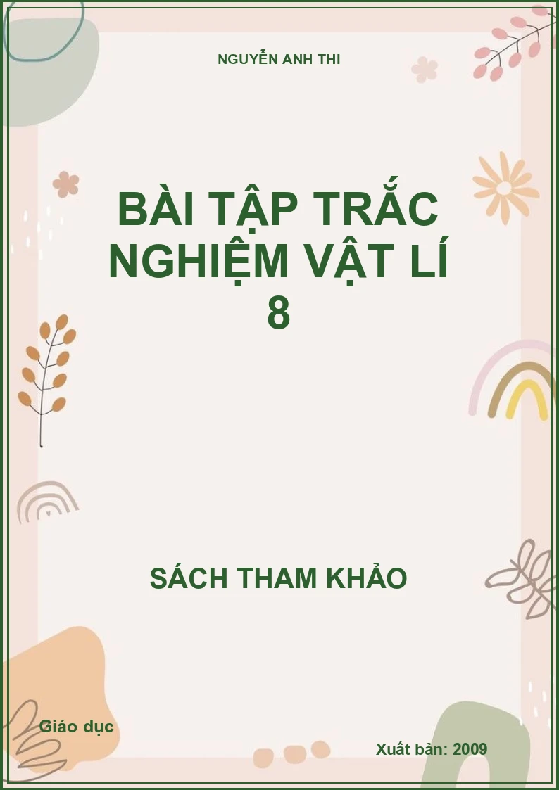 Bài tập trắc nghiệm vật lí 8