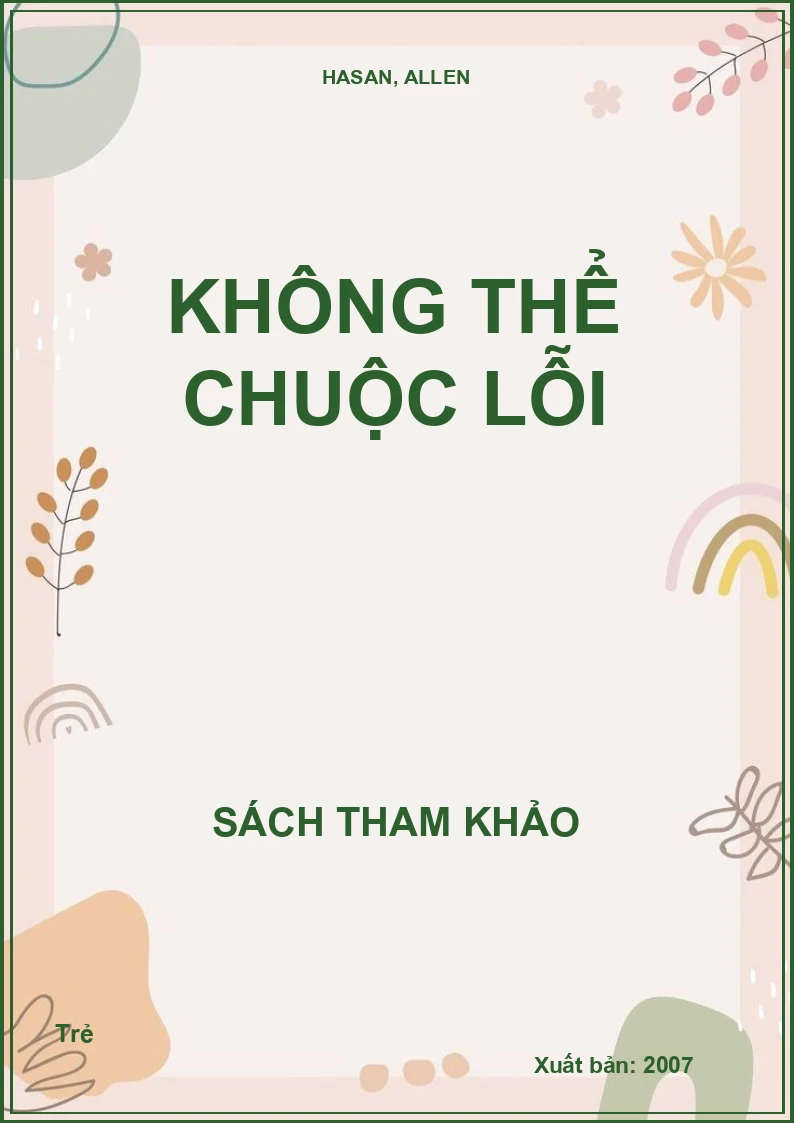 Không thể chuộc lỗi