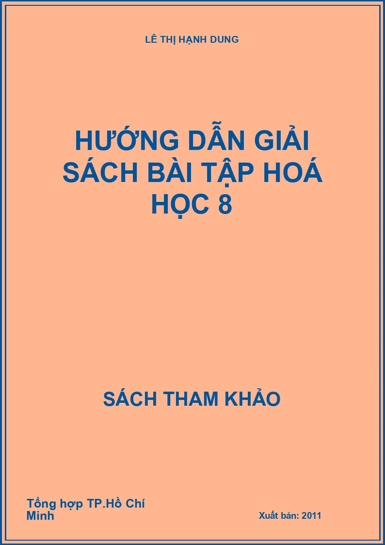 Hướng dẫn giải sách bài tập Hoá học 8