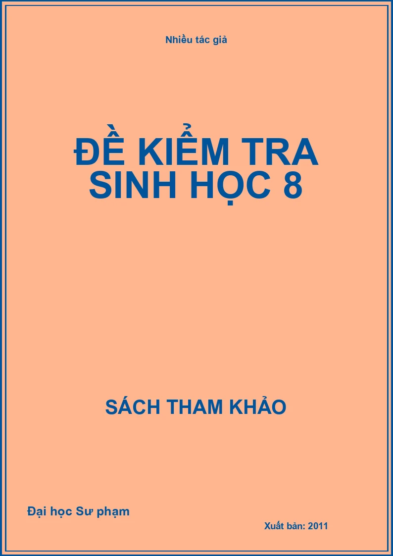Đề kiểm tra sinh học 8