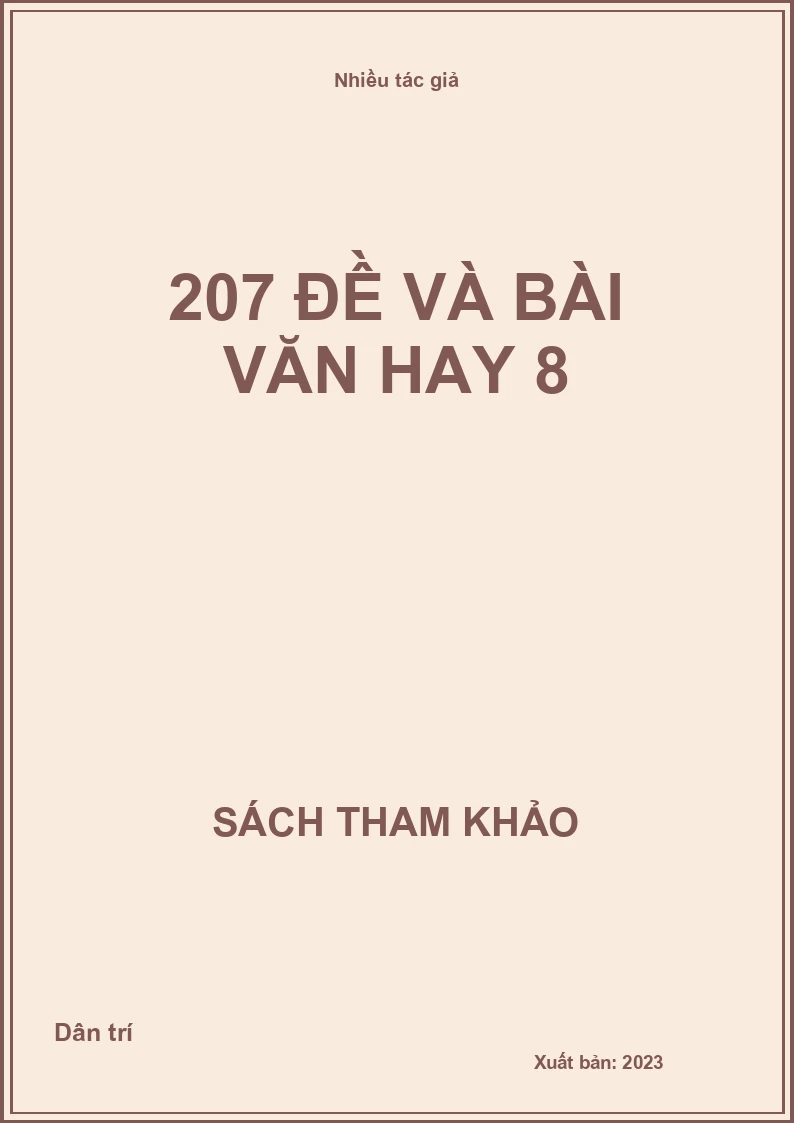 207 đề và bài văn hay 8