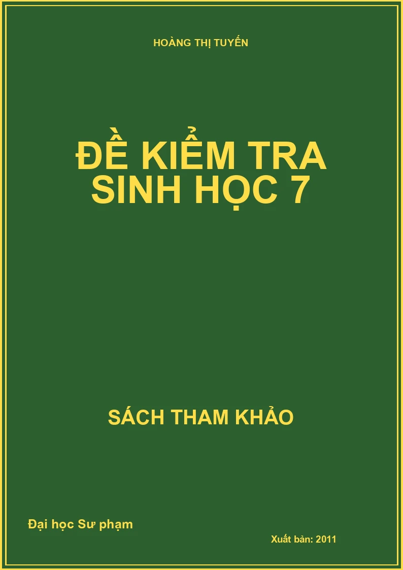 Đề kiểm tra sinh học 7