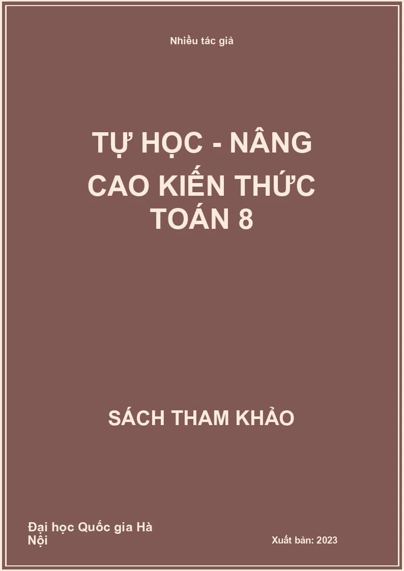 Tự học - Nâng cao kiến thức Toán 8