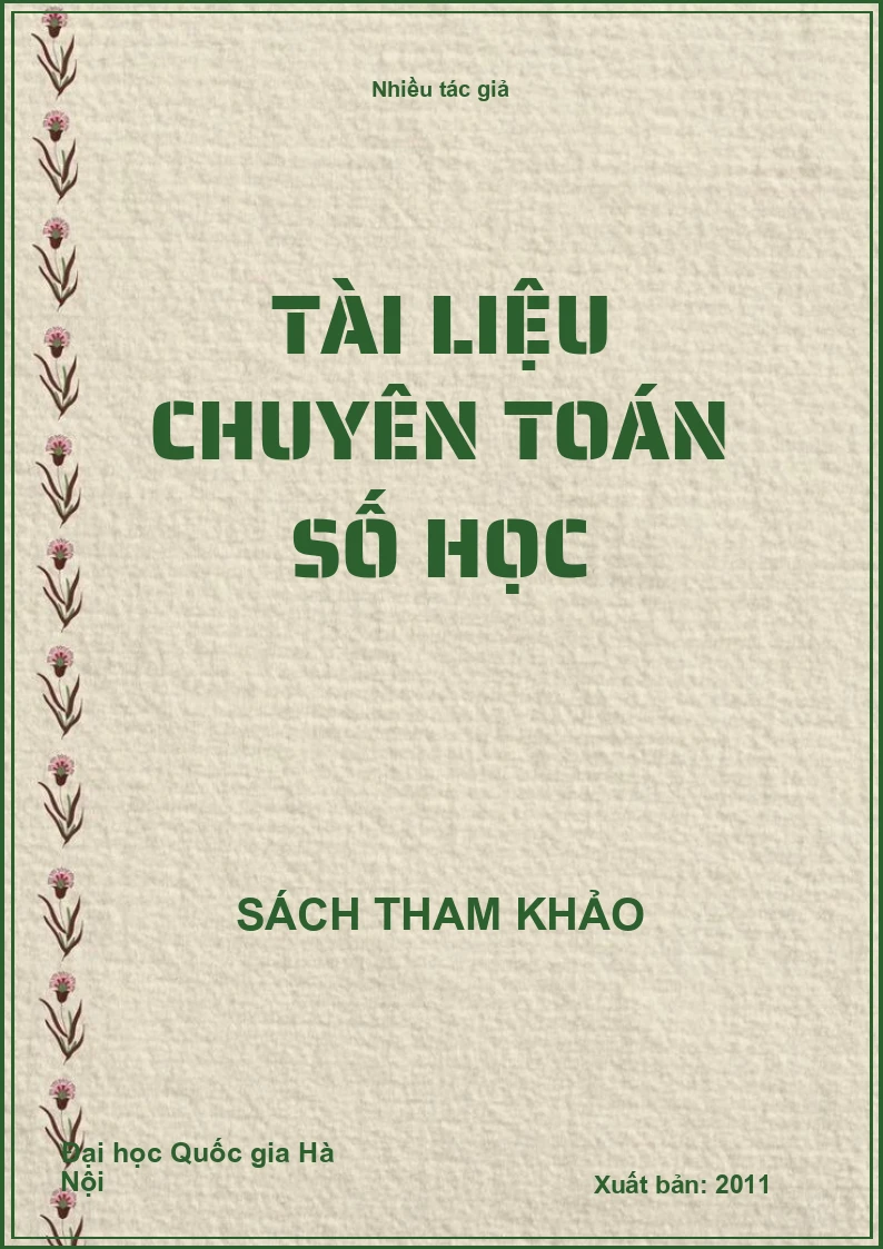 Tài liệu chuyên toán Số học
