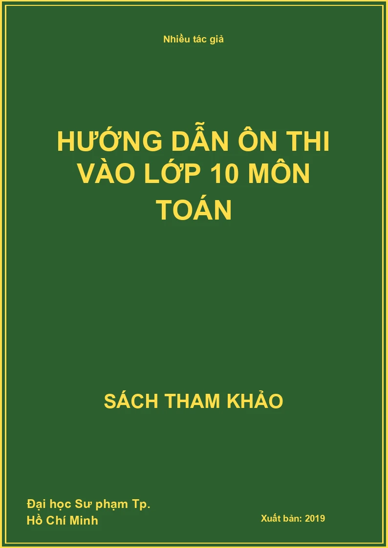 Hướng dẫn ôn thi vào lớp 10 môn Toán