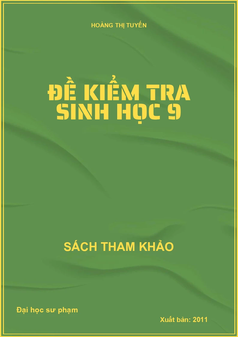 Đề kiểm tra sinh học 9