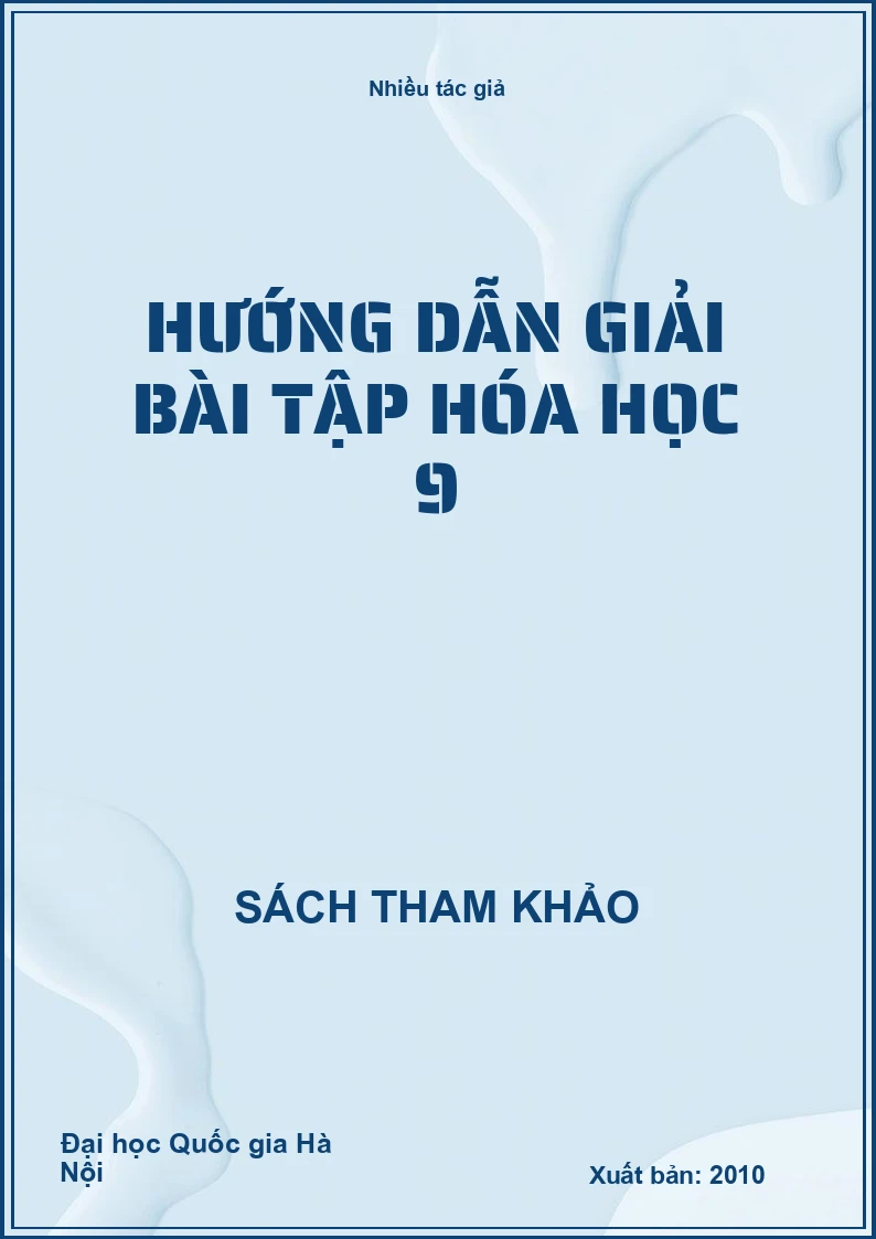 Hướng dẫn giải bài tập hóa học 9