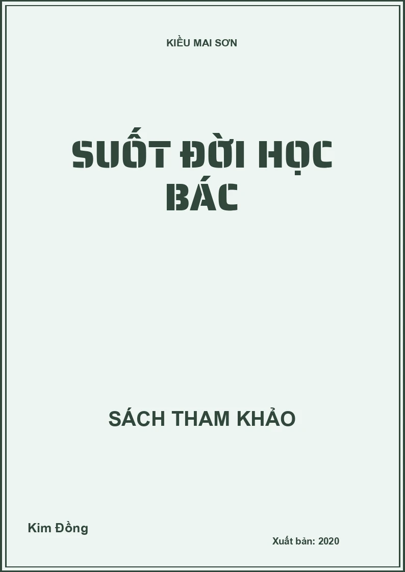 Suốt đời học Bác