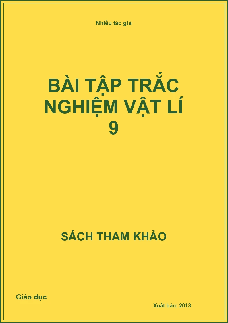 Bài tập trắc nghiệm vật lí 9
