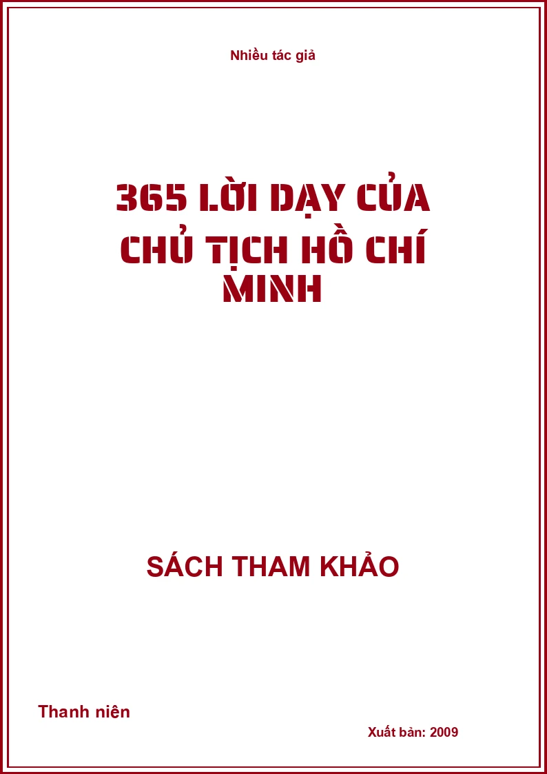 365 lời dạy của Chủ tịch Hồ Chí Minh