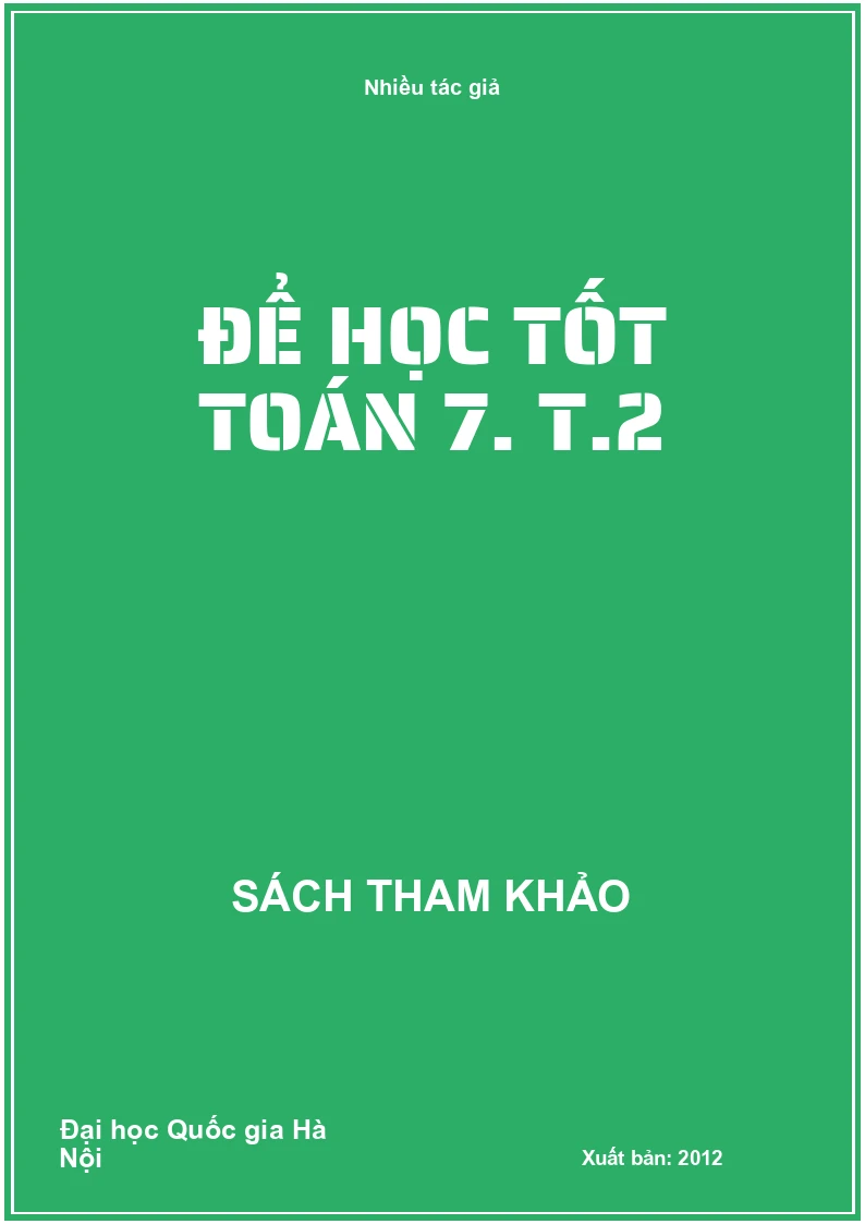 Để học tốt Toán 7. T.2