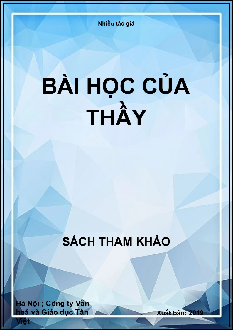 Bài học của thầy