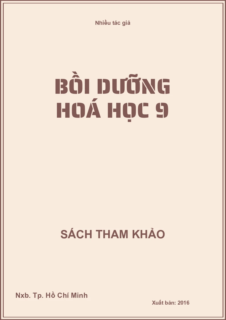 Bồi dưỡng hoá học 9