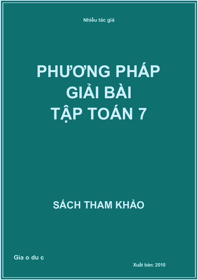 Phương pháp giải bài tập Toán 7