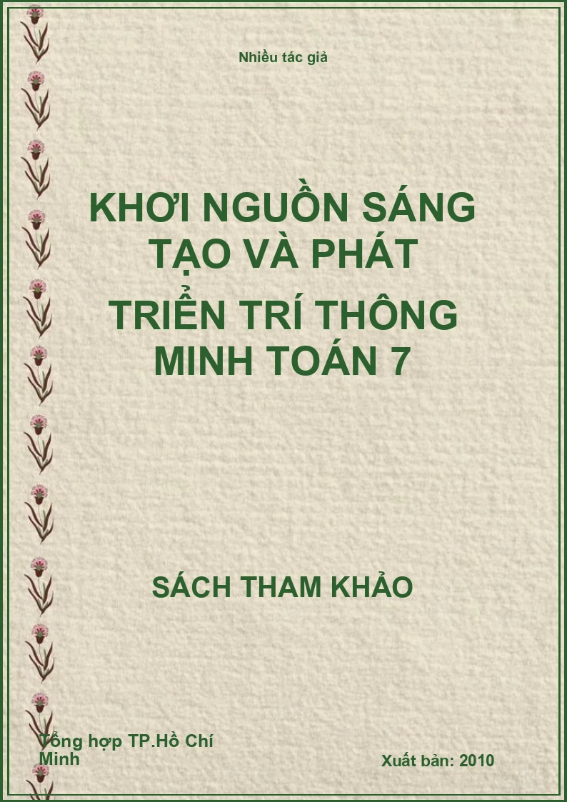 Khơi nguồn sáng tạo và phát triển trí thông minh toán 7