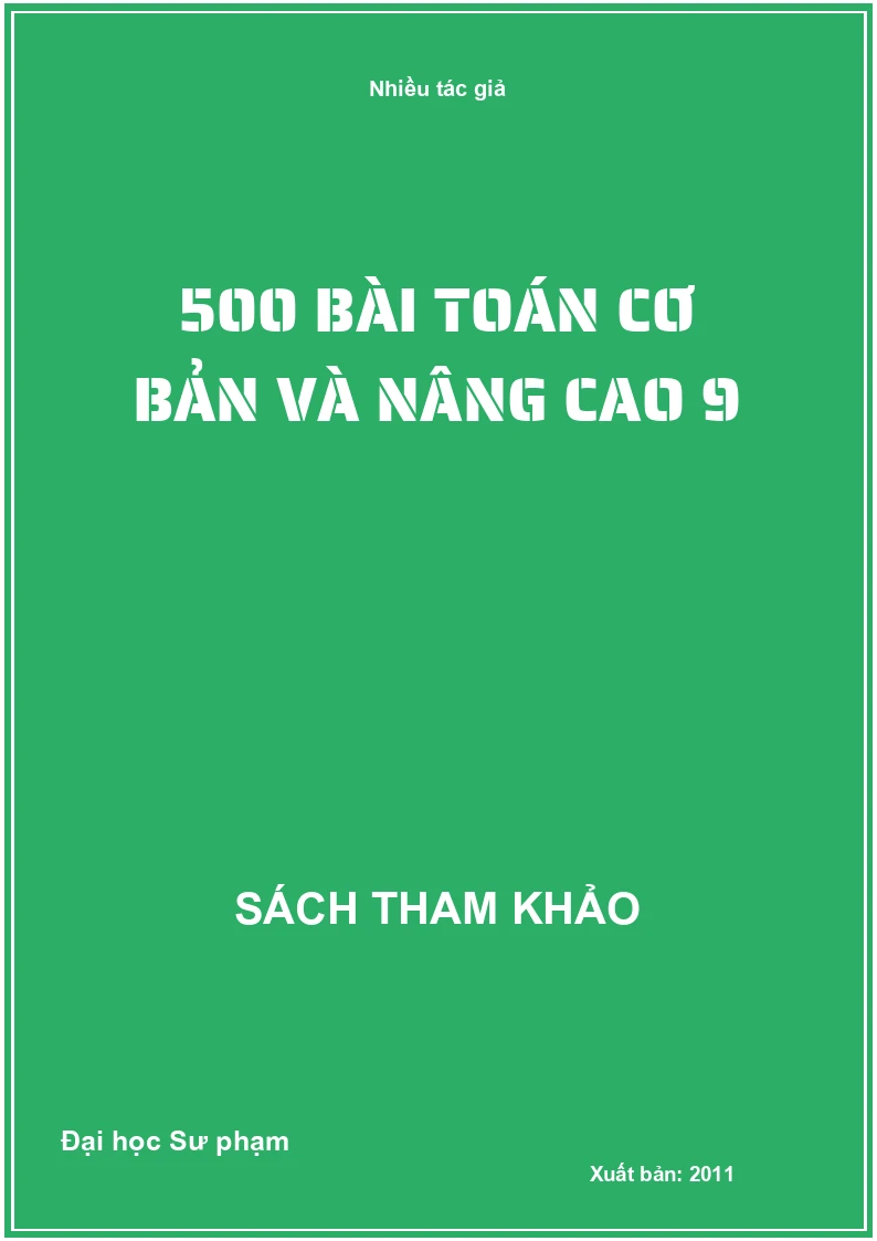 500 bài toán cơ bản và nâng cao 9
