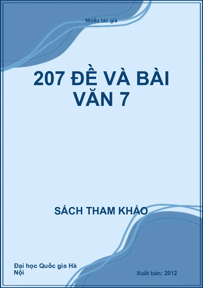207 đề và bài văn 7