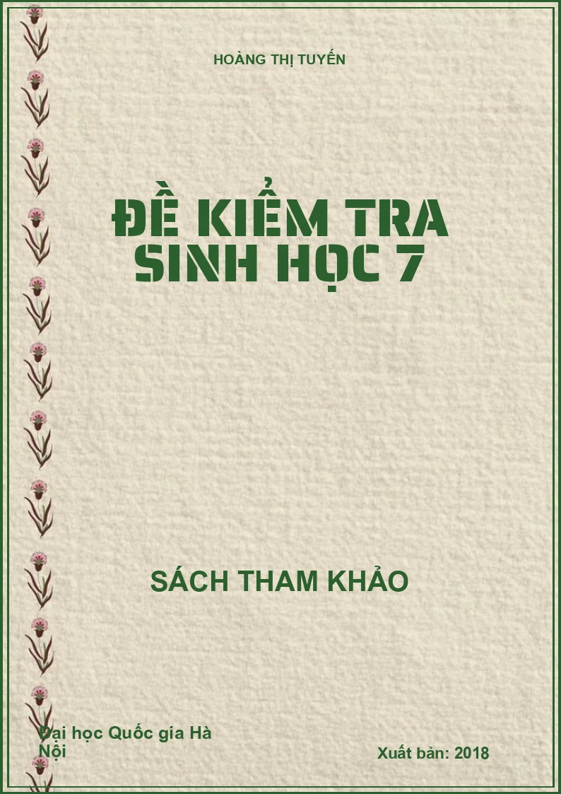 Đề kiểm tra sinh học 7