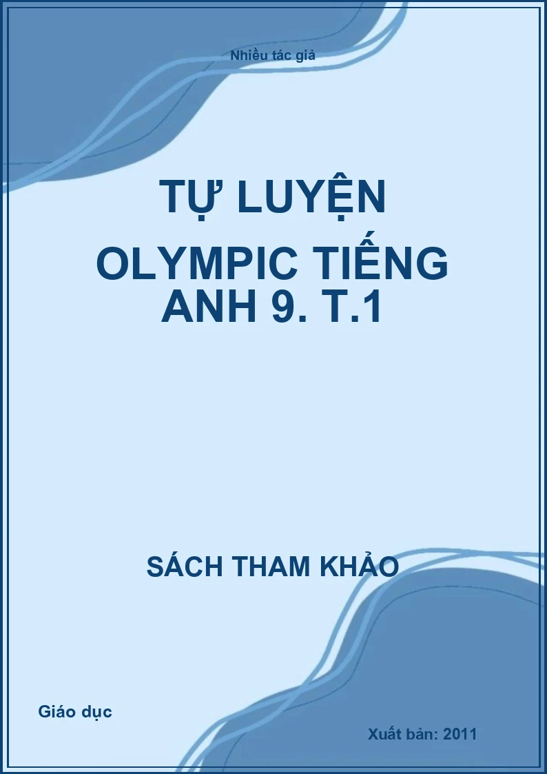 Tự luyện Olympic tiếng Anh 9. T.1