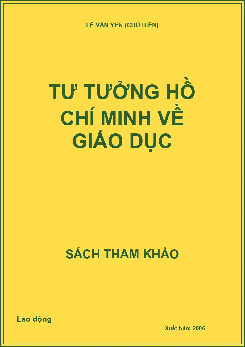 Tư tưởng Hồ Chí Minh về giáo dục