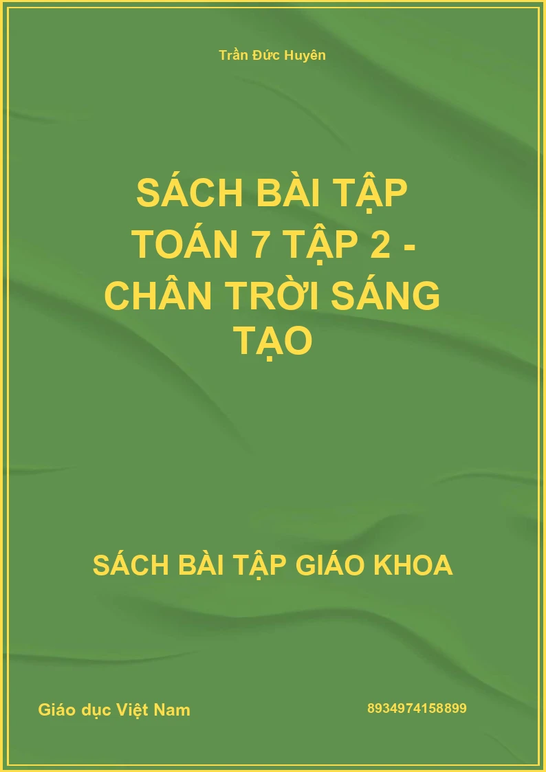 Sách bài tập Toán 7 Tập 2 - Chân trời sáng tạo