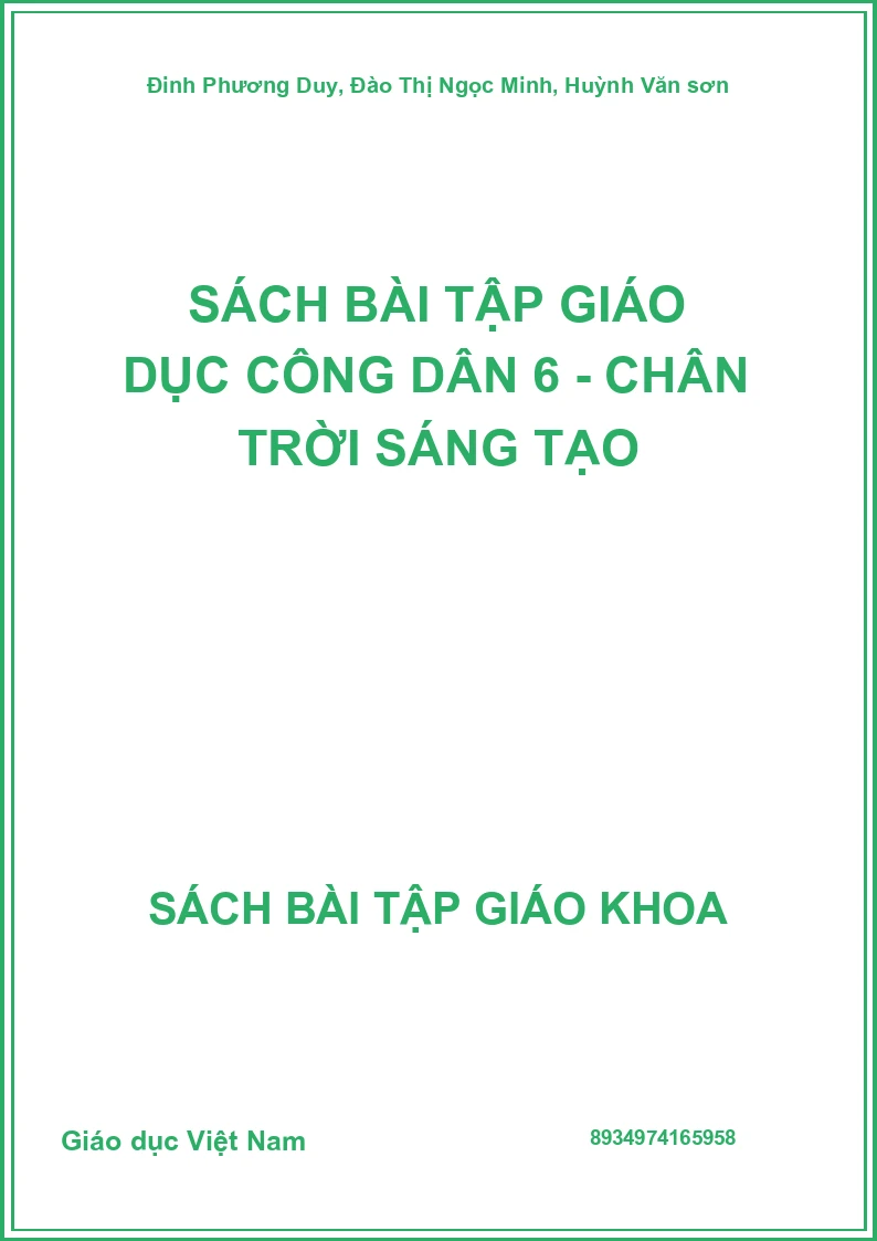 Sách bài tập Giáo dục công dân 6 - Chân trời sáng tạo
