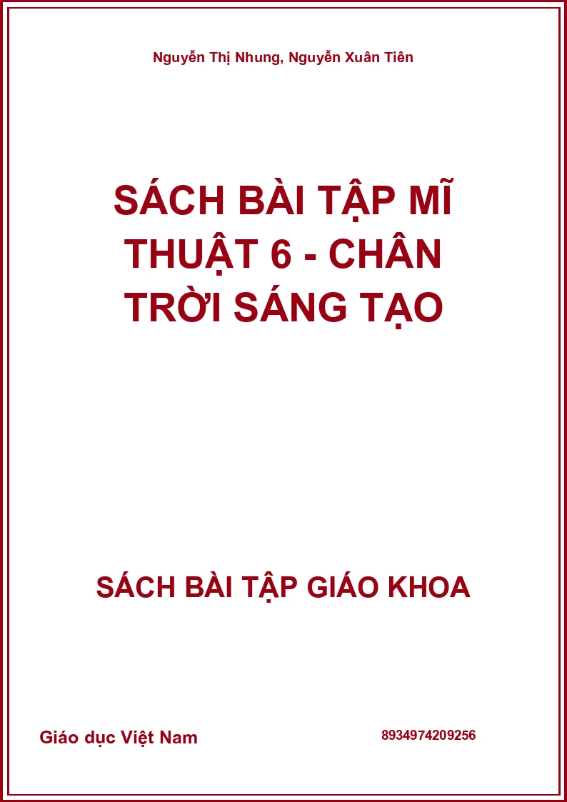 Sách bài tập Mĩ thuật 6 - Chân trời sáng tạo