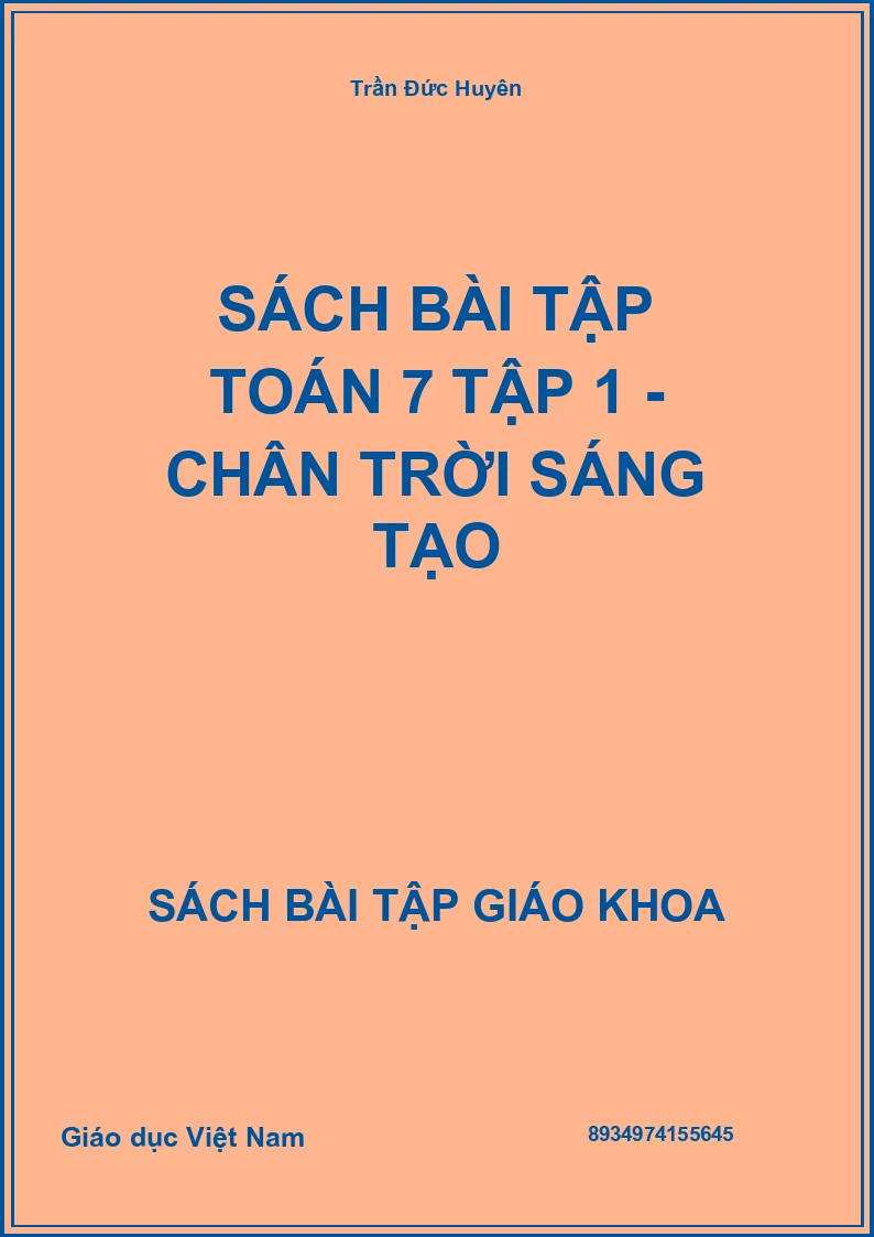 Sách bài tập Toán 7 Tập 1 - Chân trời sáng tạo
