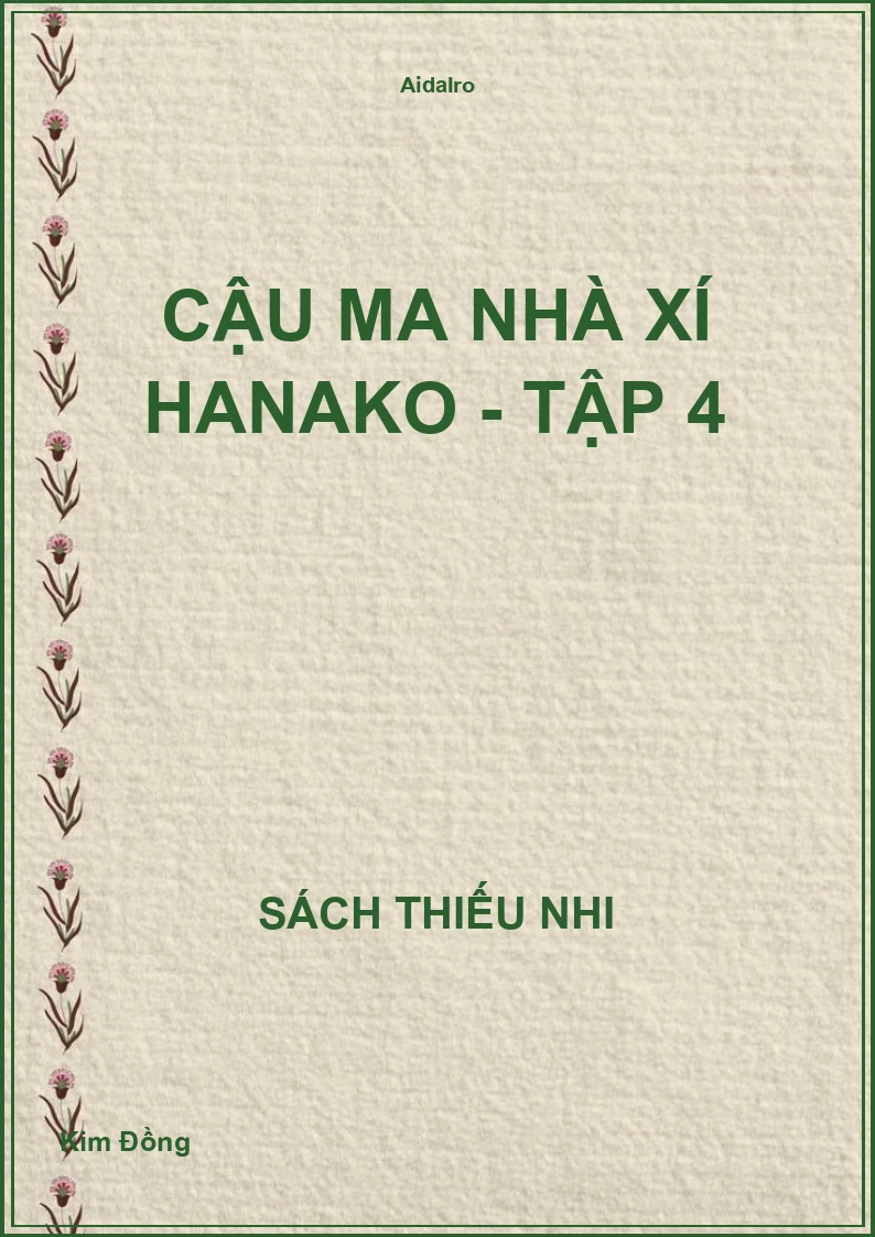 Cậu ma nhà xí HANAKO - Tập 4