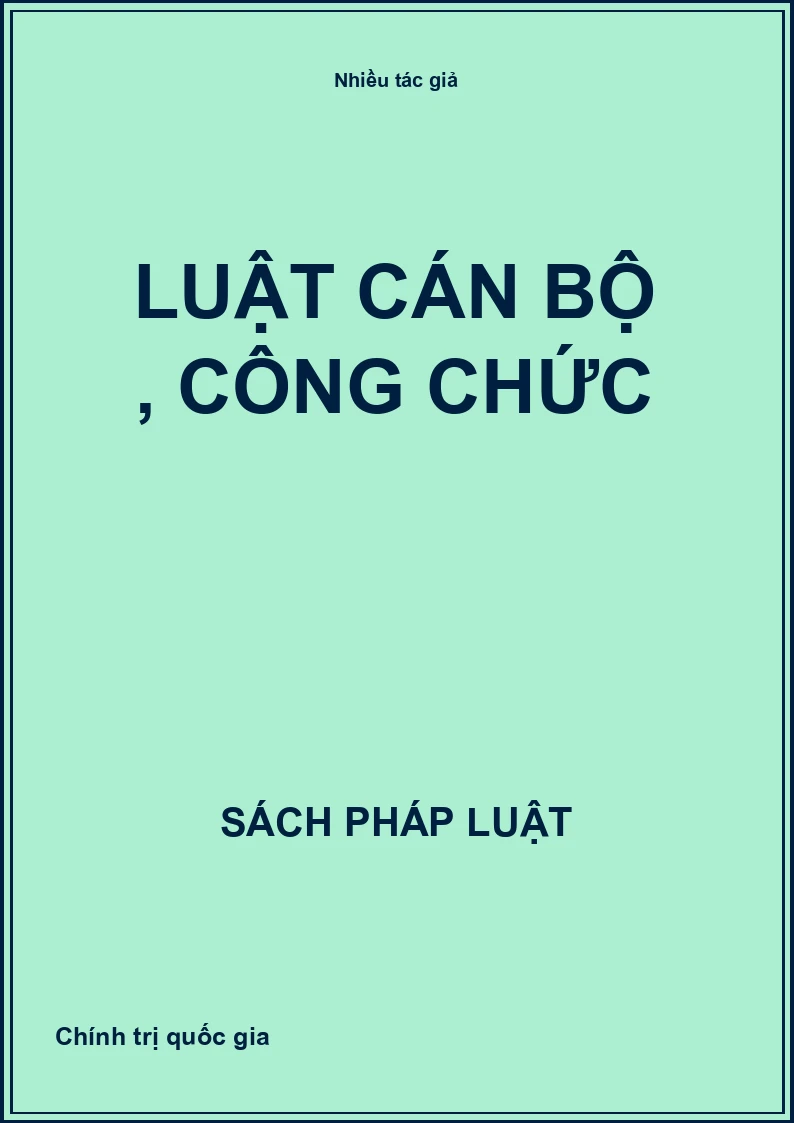 Luật cán bộ , Công chức