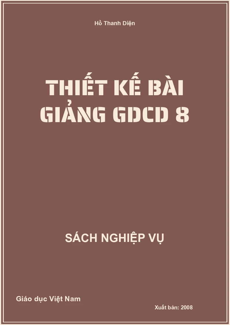 Thiết kế bài giảng Giáo dục công dân 8